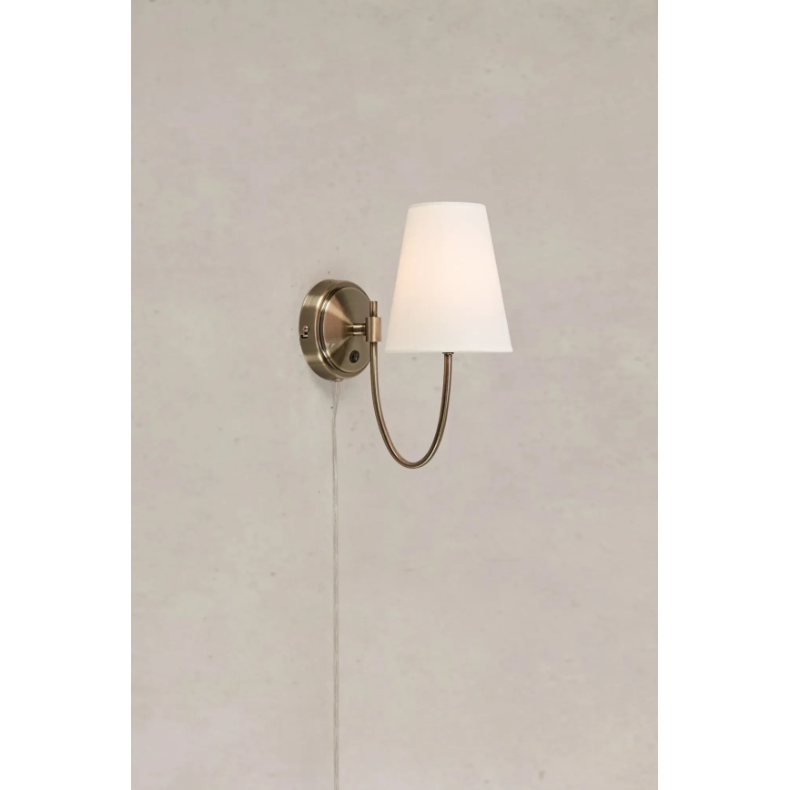Markslöjd 108908 - Wandlamp AMAR 1xE14/40W/230V wit/messing