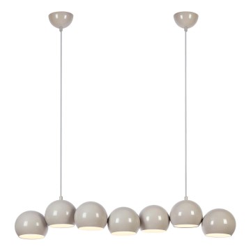 Markslöjd 108914 - Hanglamp met kabel CUPOLO 7xE14/40W/230V grijs