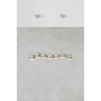 Markslöjd 108914 - Suspension sur câble CUPOLO 7xE14/40W/230V gris