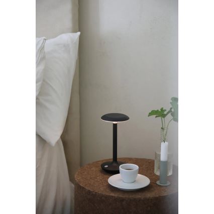 Markslöjd 108918 - Lampe de table d'extérieur à intensité variable et rechargeable PETIT LED/2W/1800 mAh 2200/2700/3000K IP44 noir