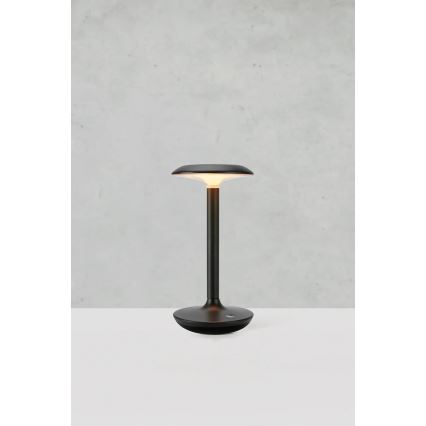 Markslöjd 108918 - Lampe de table d'extérieur à intensité variable et rechargeable PETIT LED/2W/1800 mAh 2200/2700/3000K IP44 noir