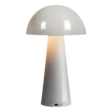 Markslöjd 108950 - Oplaadbare dimbare LED-tafellamp FUNGI LED/1,5W/5V 2000 mAh IP44 grijs