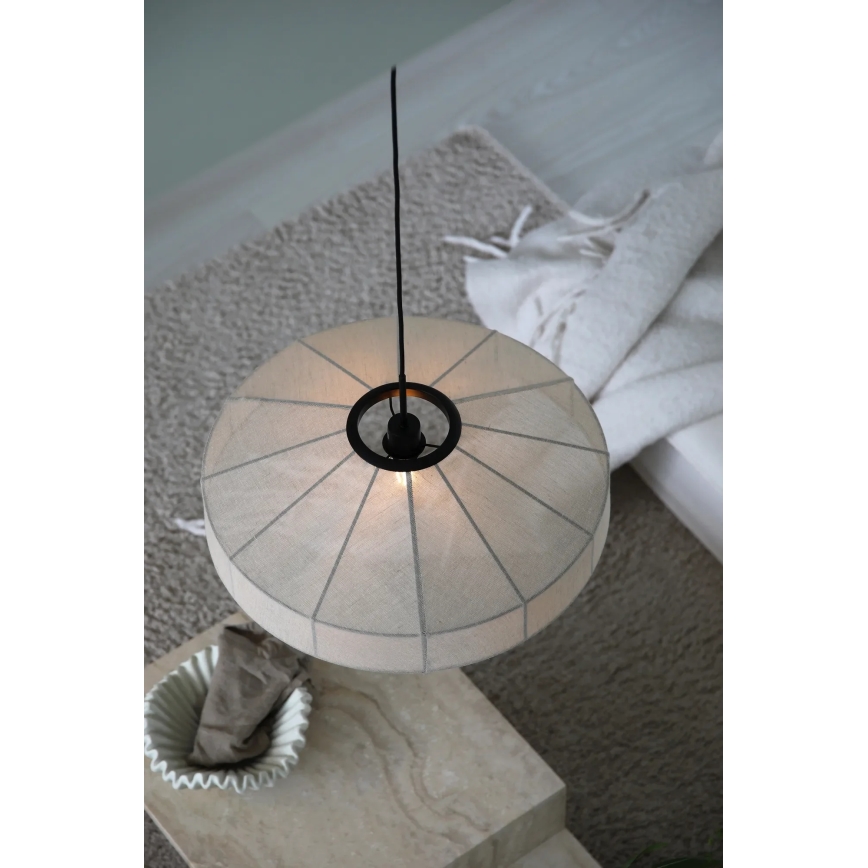 Markslöjd 108955 - Hanglamp aan kabel ALIA 1xE27/60W/230V linnen/zwart