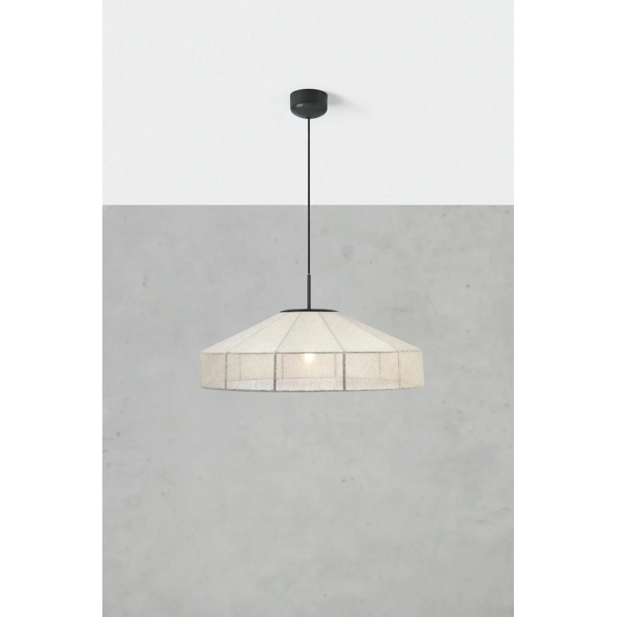 Markslöjd 108955 - Hanglamp aan kabel ALIA 1xE27/60W/230V linnen/zwart