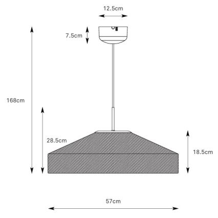 Markslöjd 108955 - Suspension sur câble ALIA 1xE27/60W/230V lin/noir