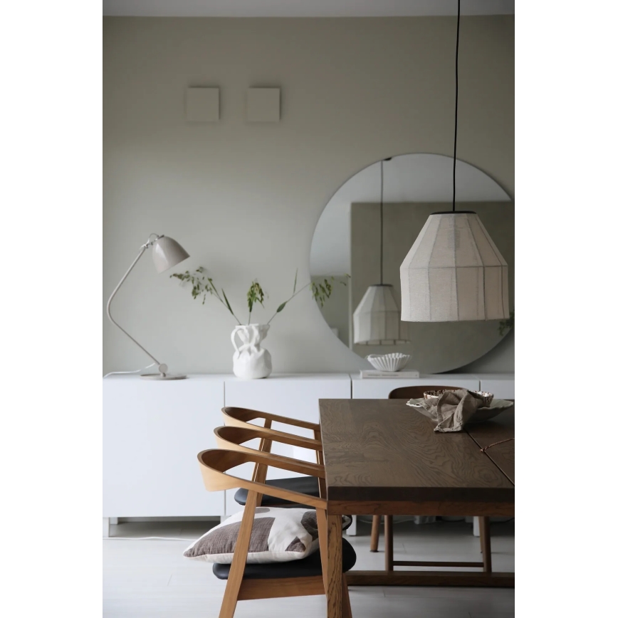 Markslöjd 108956 - Hanglamp met kabel AIKO 1xE27/60W/230V Ø 37 cm crème/zwart