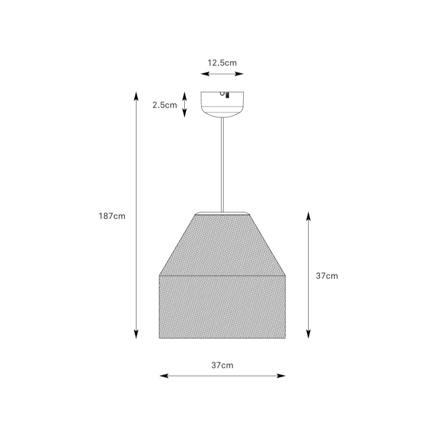 Markslöjd 108956 - Hanglamp met kabel AIKO 1xE27/60W/230V Ø 37 cm crème/zwart