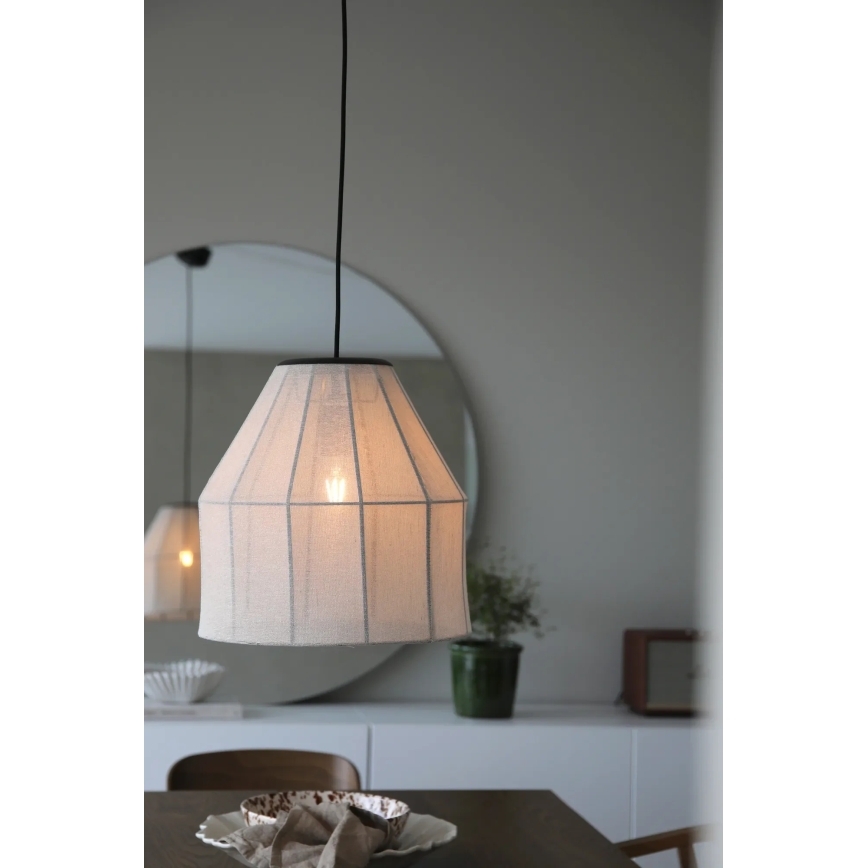 Markslöjd 108956 - Suspension sur câble AIKO 1xE27/60W/230V Ø 37 cm crème/noir