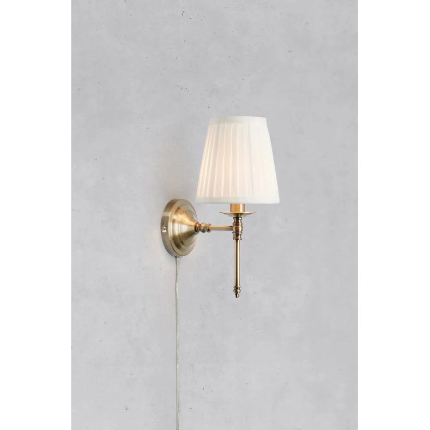Markslöjd 108968 - Wandlamp MANOR 1xE14/40W/230V wit/messing