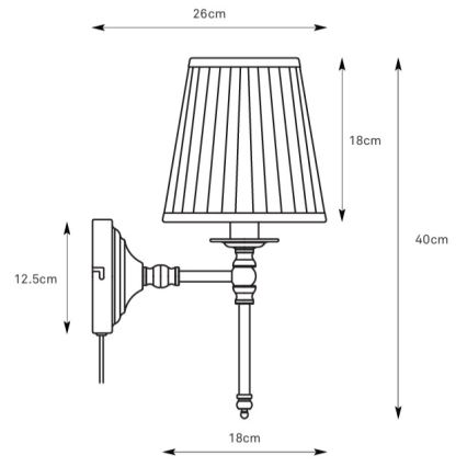 Markslöjd 108968 - Wandlamp MANOR 1xE14/40W/230V wit/messing