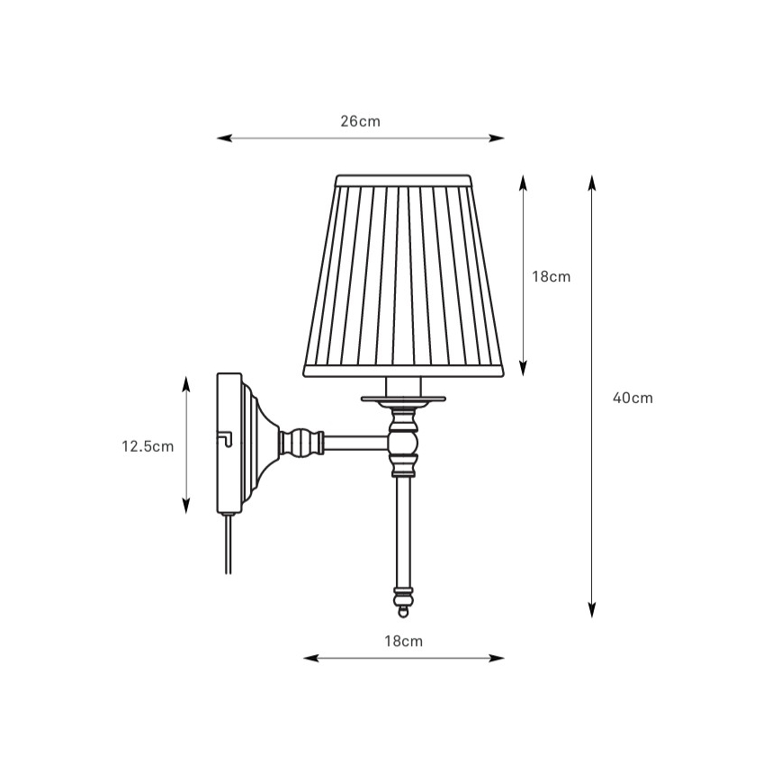 Markslöjd 108968 - Wandlamp MANOR 1xE14/40W/230V wit/messing
