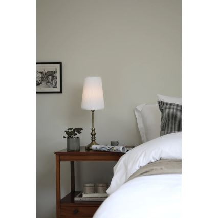 Markslöjd 108969 - Lampe de table NOBLE 1xE14/40W/230V 56 cm blanche/laiton