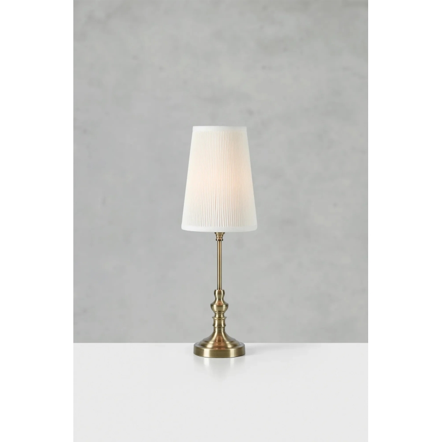 Markslöjd 108969 - Lampe de table NOBLE 1xE14/40W/230V 56 cm blanche/laiton