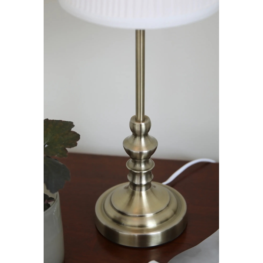 Markslöjd 108969 - Lampe de table NOBLE 1xE14/40W/230V 56 cm blanche/laiton
