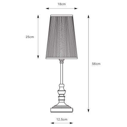 Markslöjd 108969 - Lampe de table NOBLE 1xE14/40W/230V 56 cm blanche/laiton