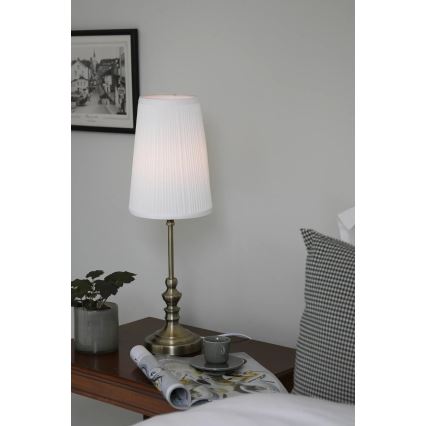 Markslöjd 108969 - Tafellamp NOBLE 1xE14/40W/230V 56 cm wit/messing