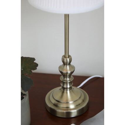 Markslöjd 108969 - Tafellamp NOBLE 1xE14/40W/230V 56 cm wit/messing