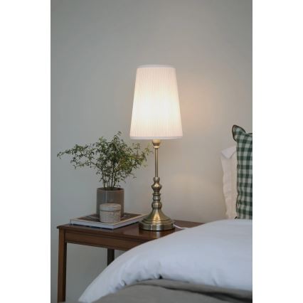 Markslöjd 108970 - Tafellamp NOBLE 1xE14/40W/230V 66 cm wit/messing