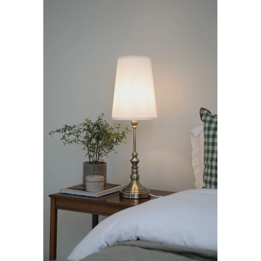Markslöjd 108970 - Tafellamp NOBLE 1xE14/40W/230V 66 cm wit/messing
