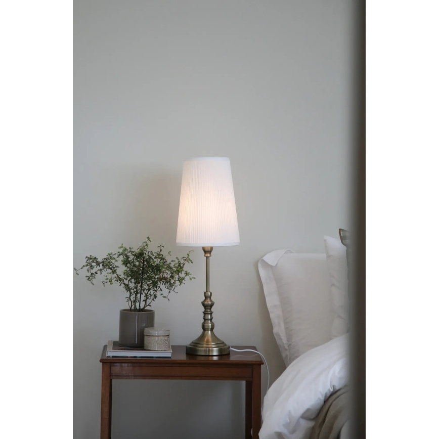 Markslöjd 108970 - Tafellamp NOBLE 1xE14/40W/230V 66 cm wit/messing