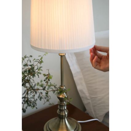 Markslöjd 108970 - Tafellamp NOBLE 1xE14/40W/230V 66 cm wit/messing