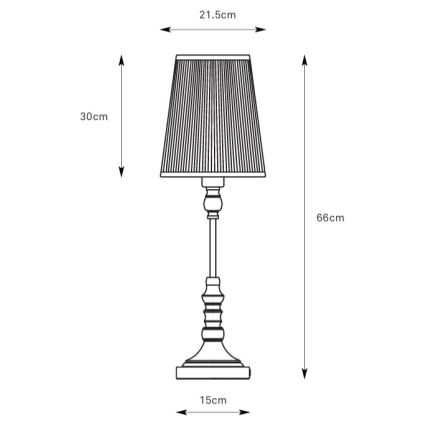 Markslöjd 108970 - Tafellamp NOBLE 1xE14/40W/230V 66 cm wit/messing