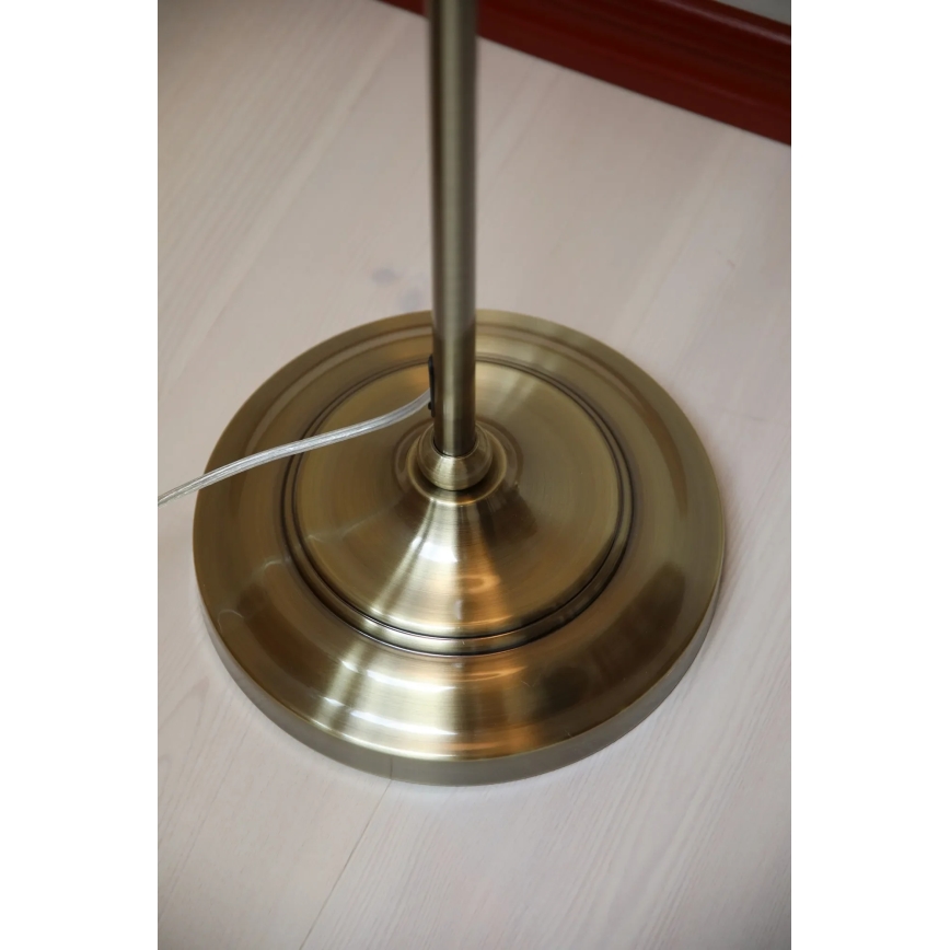 Markslöjd 108972 - Lampadaire OXFORD 1xE14/40W/230V blanc/laiton