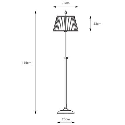 Markslöjd 108972 - Vloerlamp OXFORD 1xE14/40W/230V wit/messing