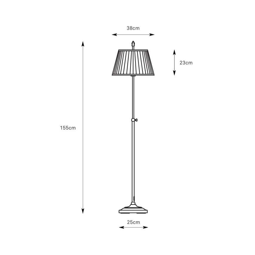 Markslöjd 108972 - Vloerlamp OXFORD 1xE14/40W/230V wit/messing