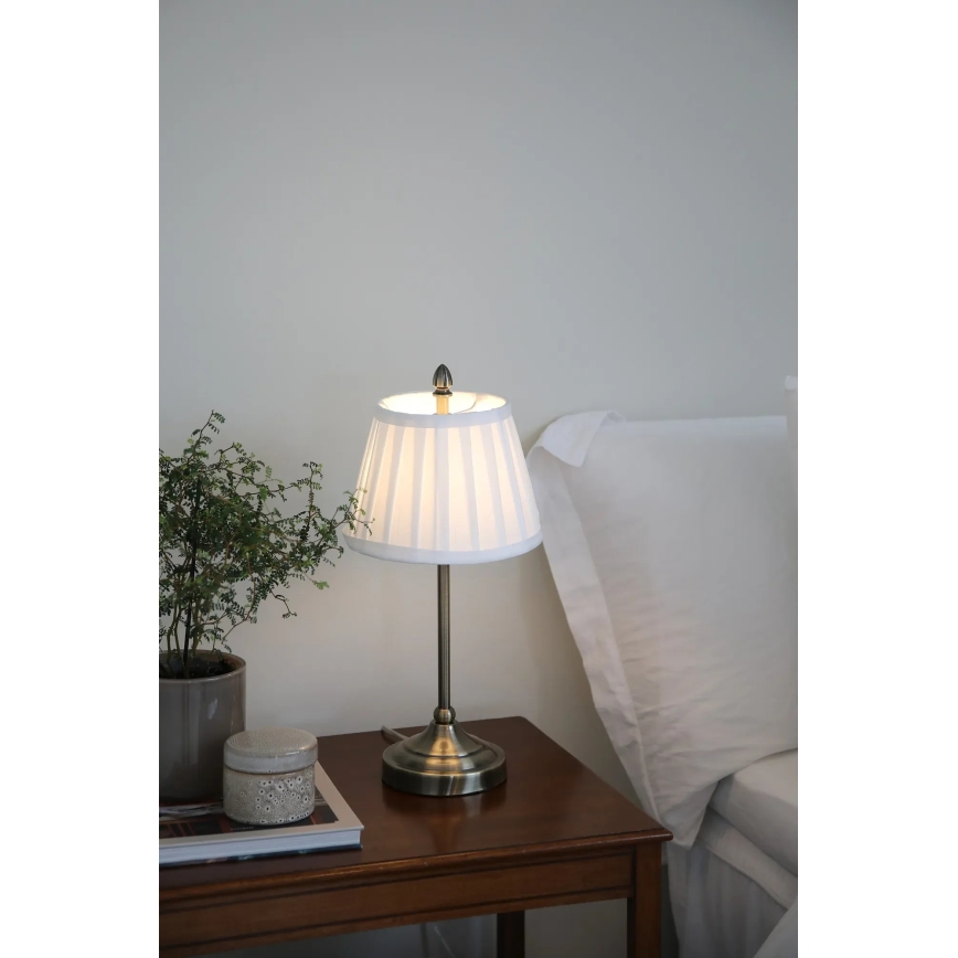 Markslöjd 108973 - Tafellamp OXFORD 1xE14/40W/230V wit/messing