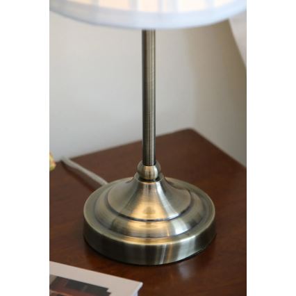 Markslöjd 108973 - Tafellamp OXFORD 1xE14/40W/230V wit/messing