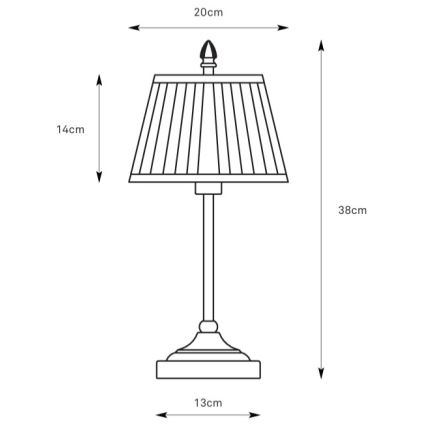 Markslöjd 108973 - Tafellamp OXFORD 1xE14/40W/230V wit/messing