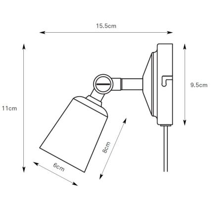 Markslöjd 108978 - Applique spot murale TINY 1xGU10/7W/230V laiton