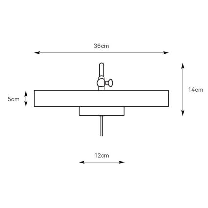 Markslöjd 108982 - Applique pour tableau CIGLIA 2xE14/40W/230V laiton