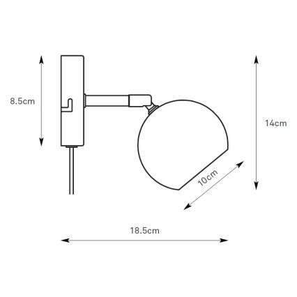 Markslöjd 108984 - Wandspot POP 1xGU10/7W/230V bruin