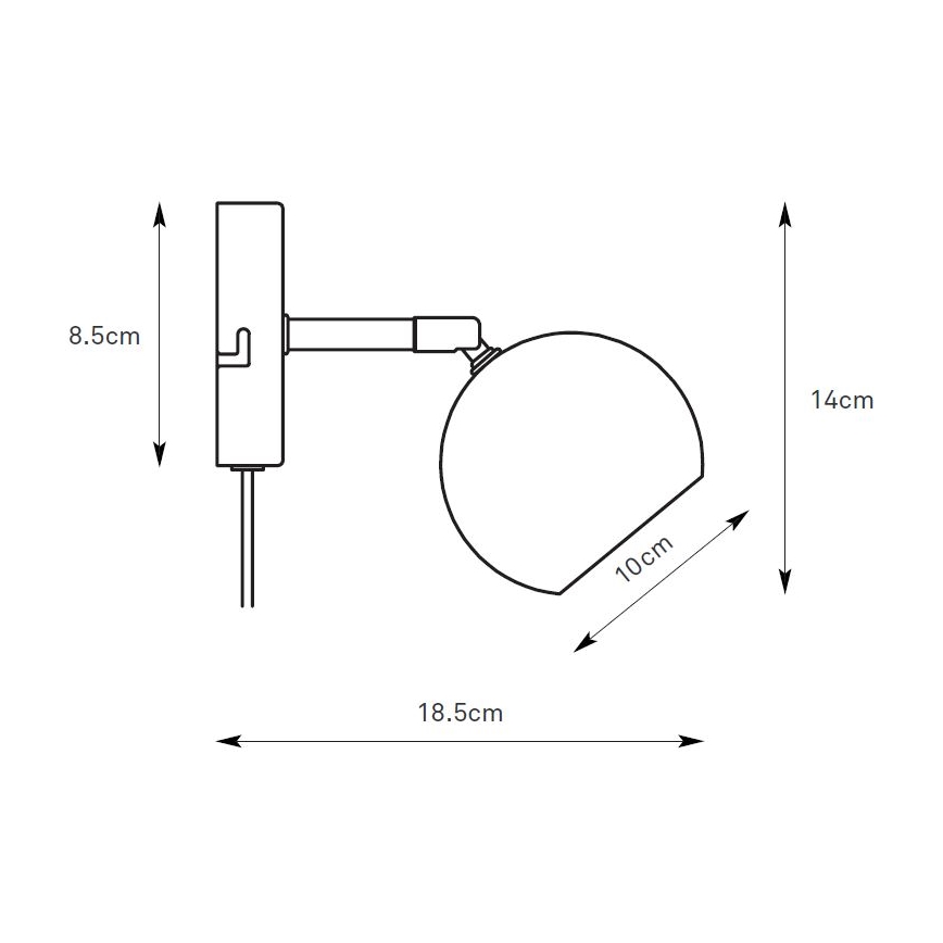 Markslöjd 108984 - Wandspot POP 1xGU10/7W/230V bruin