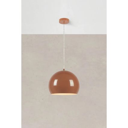 Markslöjd 108987 - Suspension POP sur câble 1xE27/40W/230V Ø 28 cm marron