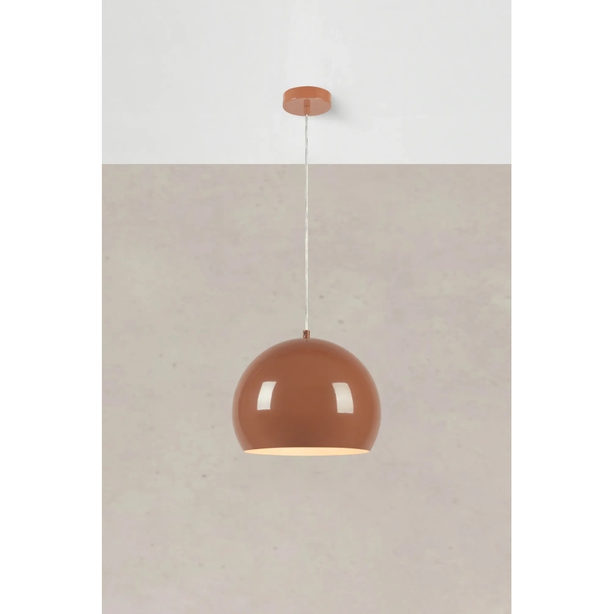 Markslöjd 108987 - Suspension POP sur câble 1xE27/40W/230V Ø 28 cm marron