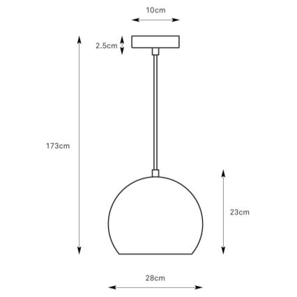 Markslöjd 108988 - Hanglamp POP aan snoer, 1xE27/40W/230V, Ø 28 cm, groen