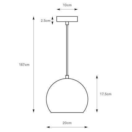 Markslöjd 108989 - Hanglamp aan kabel POP 1xGU10/7W/230V pr. 20 cm grijs