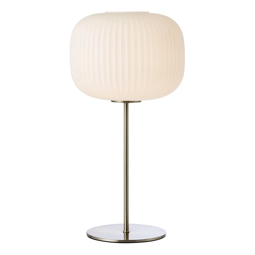 Markslöjd 109007 - Tafellamp SOBER 1xE27/40W/230V wit/mat chroom