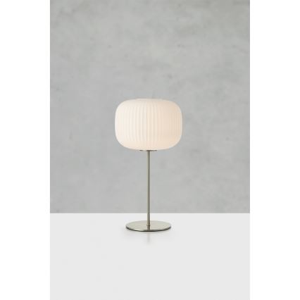Markslöjd 109007 - Tafellamp SOBER 1xE27/40W/230V wit/mat chroom