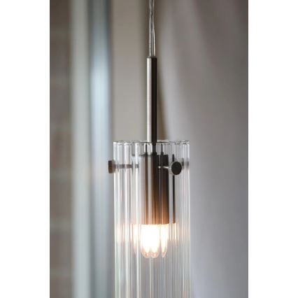 Markslöjd 109013 - Pendellamp met kabel TIBIA 1xE14/40W/230V helder/messing