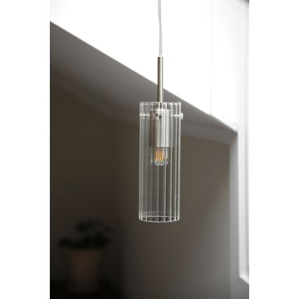 Markslöjd 109013 - Pendellamp met kabel TIBIA 1xE14/40W/230V helder/messing