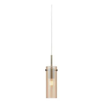Markslöjd 109015 - Suspension sur câble TIBIA 1xE14/40W/230V beige fumé/laiton
