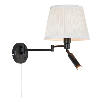 Markslöjd 109016 - LED-wandlamp PIVOT 1xE27/40W/230V + LED/4W crème/zwart