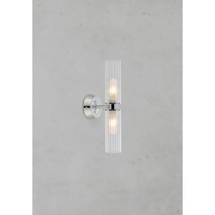 Markslöjd 109027 - Wandlamp voor badkamer RIMINI 2xG9/20W/230V IP44 glanzend chroom