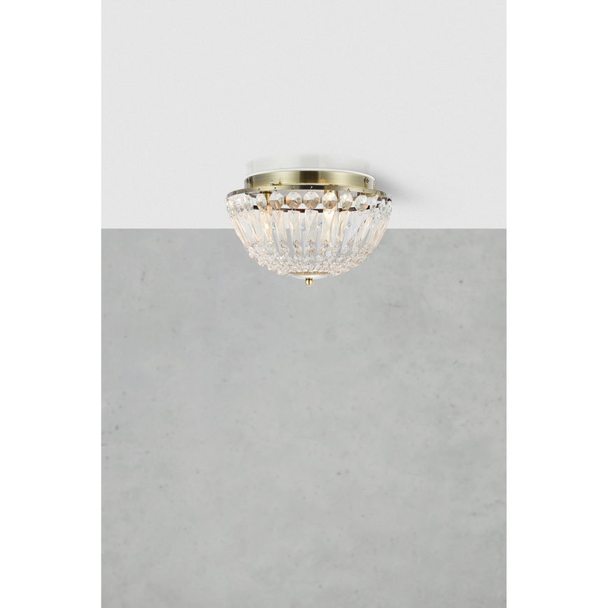 Markslöjd 109031 - Plafonnier de salle de bains ESTELLE 3xG9/20W/230V Ø 30 cm IP44 laiton
