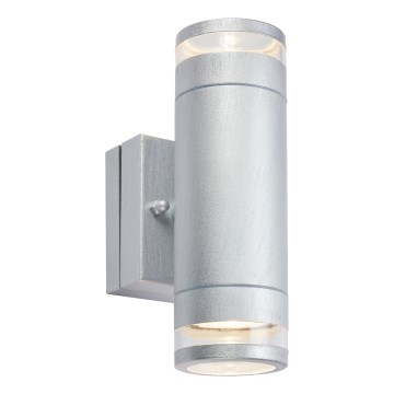 Markslöjd 109106 - Dimbare LED-buitenwandlamp LUNO 2xLED/4,9W/230V IP65 zilver