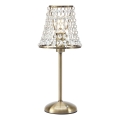 Markslöjd 109125 - LIORA LED-dimbare oplaadbare tafellamp met aanraakbediening 1xE14/2W/2000 mAh messing